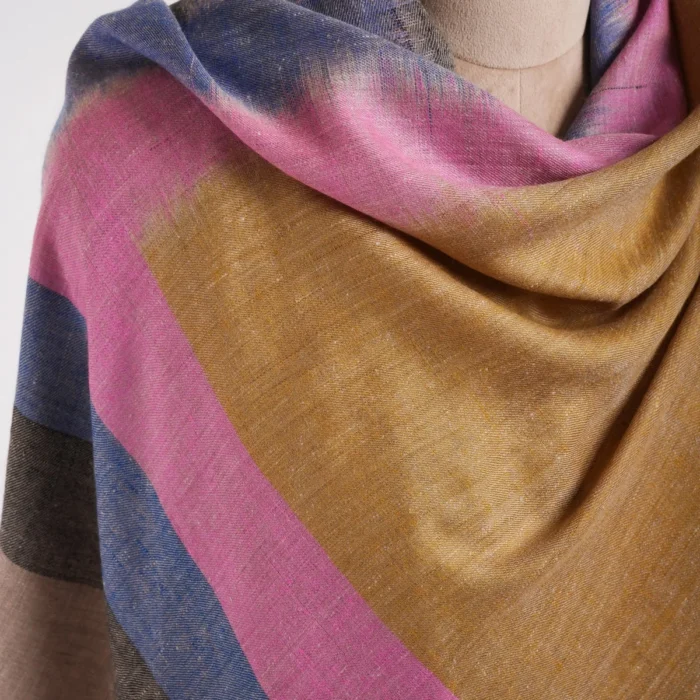 Handloomed Ikat Kashmiri Pashmina Shawl